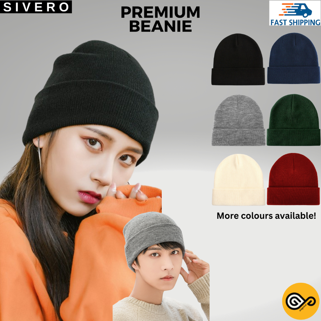 Beanie Cap Hip Hop Unisex Casual High Quality Hat Adult Men Plain Cap Female Wool Knitted Snow Cap Plain Beanie Sivero Shopee Malaysia