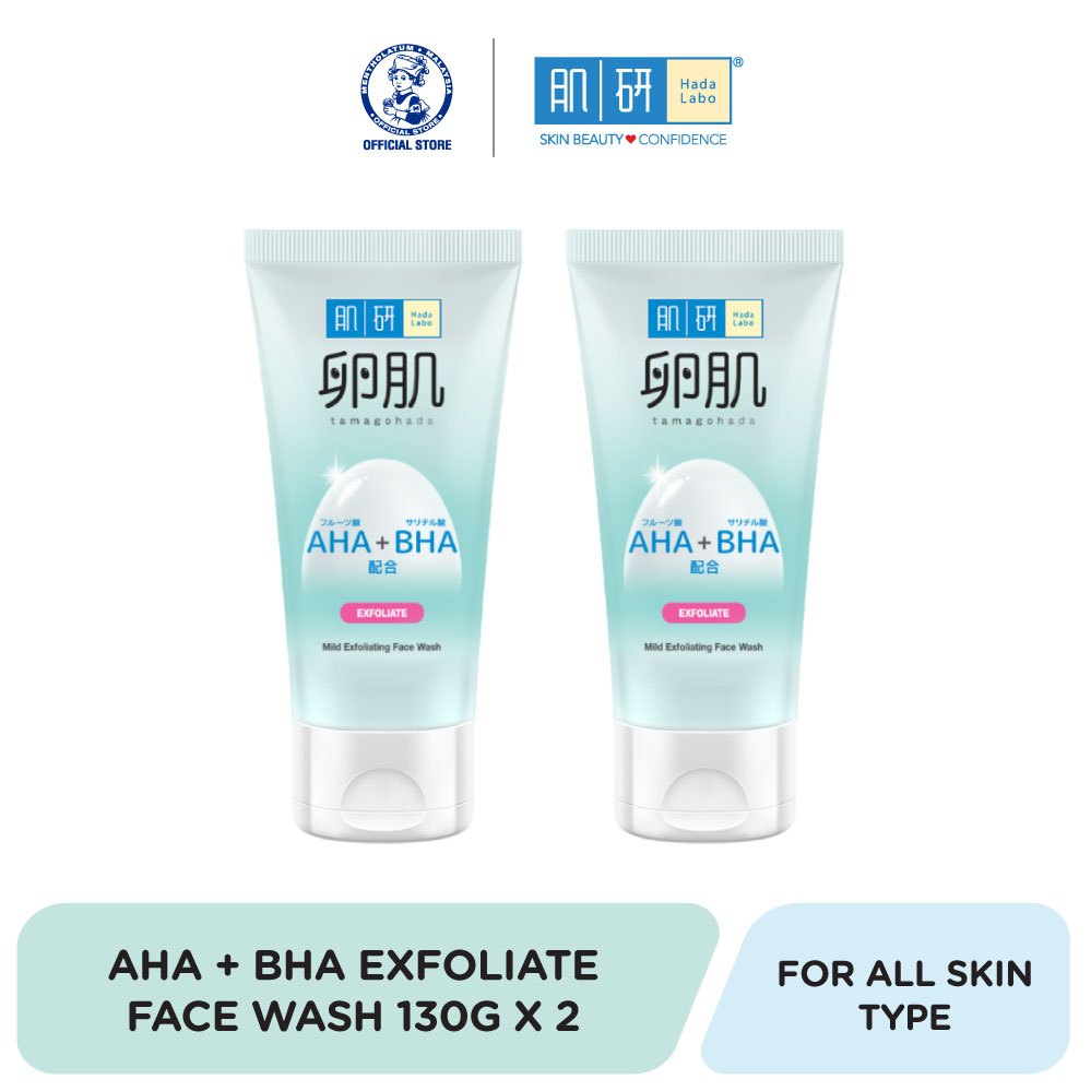 Hada Labo AHA/BHA Face Wash For Cleanser, Exfoliate, Remove Blackhead
