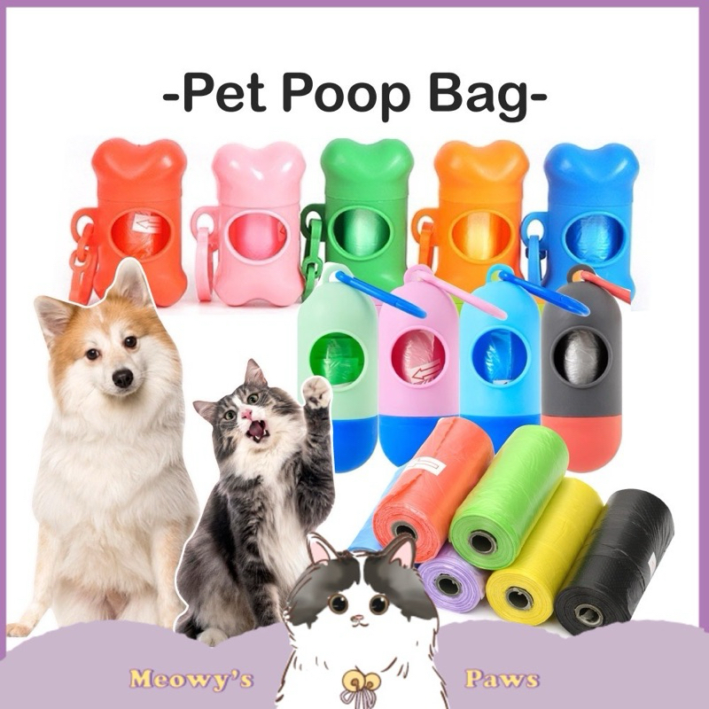 READY STOCK Pet’s Poop Plastic Bag With for Cat And Dog / Plastik ...