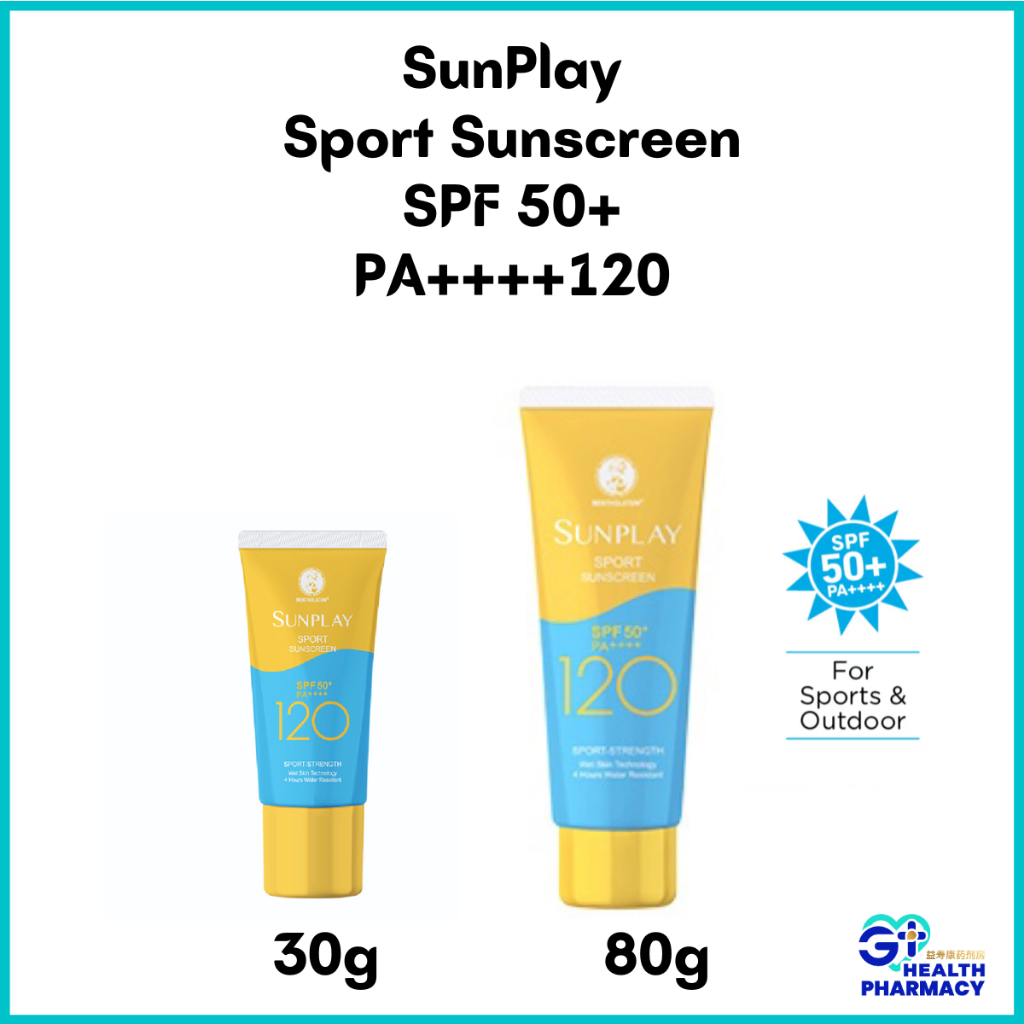 SunPlay Sport Sunscreen SPF 50+ PA++++120 (80g) | Shopee Malaysia