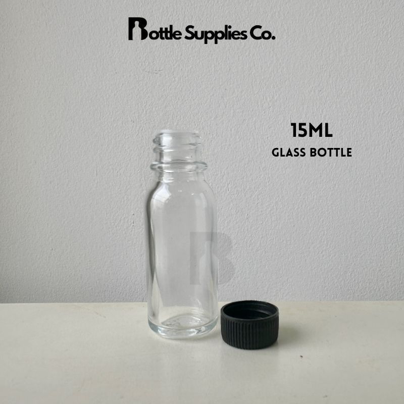 15ml Flint Glass Bottle/ Mini Sampling Glass/ Small Clear Glass | Botol ...