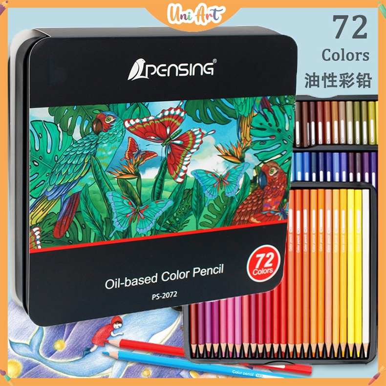 Pensing 72pcs Colored Pencil Set for Adult Coloring Soft Core Drawing ...