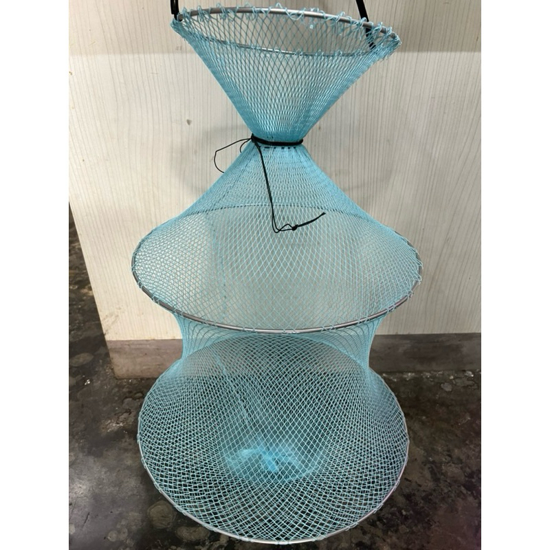 3 RING FISH NET NYLON BASKET (HEAD RING 8INCHES) JARING IKAN DAN UDANG ...