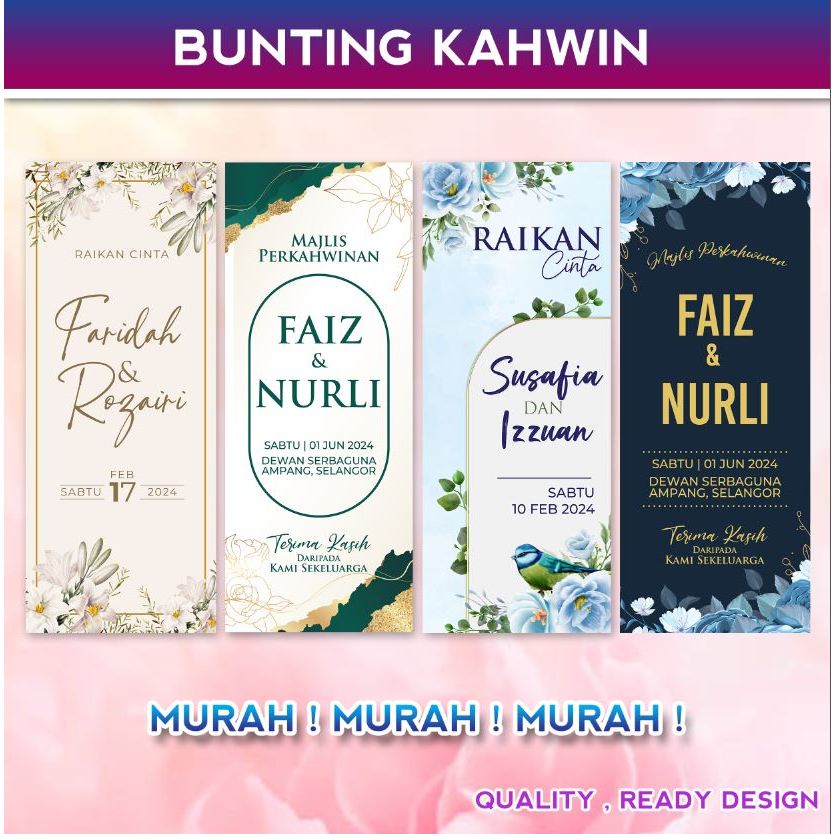 SET Bunting Kahwin Ready Design Harga Murah FAST SHIPPING) | Shopee ...