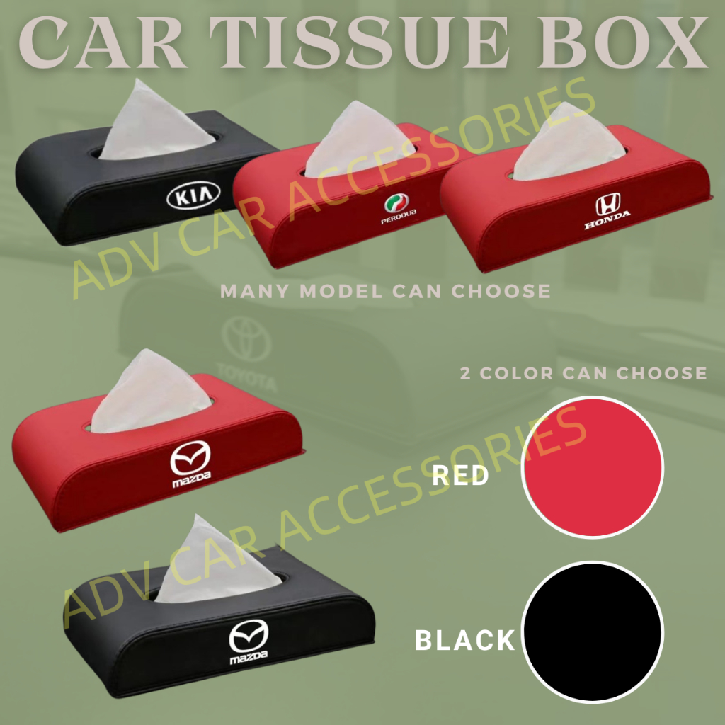 Free Tissue Leather Car Tissue Box Holder ATIVA AXIA ALZA BEZZA MYVI ...