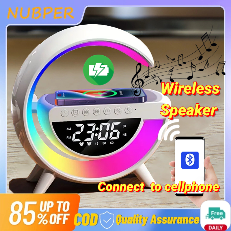 Wireless Speaker LED Atmosphere Light RGB Bluetooth Speaker Table Lamp ...