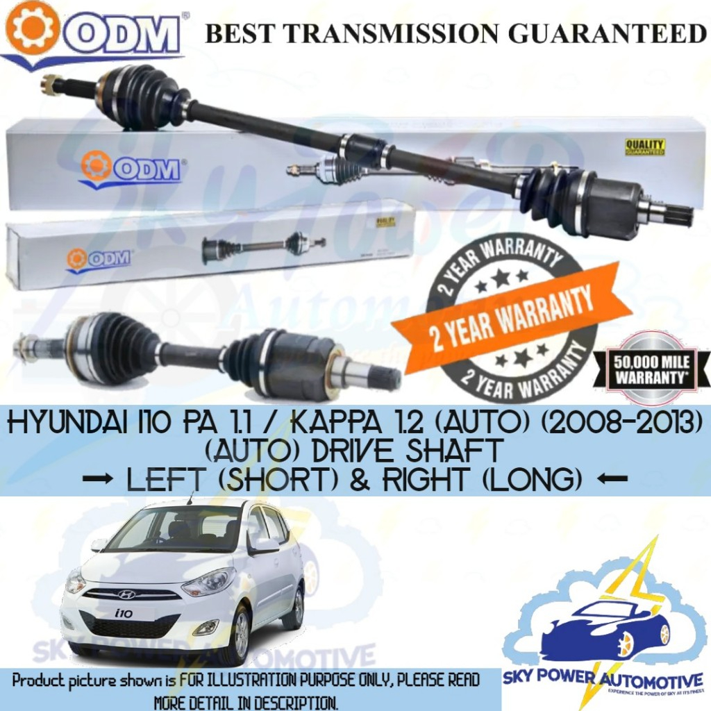 HYUNDAI I10 PA 1.1 / KAPPA 1.2 (AUTO) (2008-2013) ODM (CYCAR) DRIVE ...