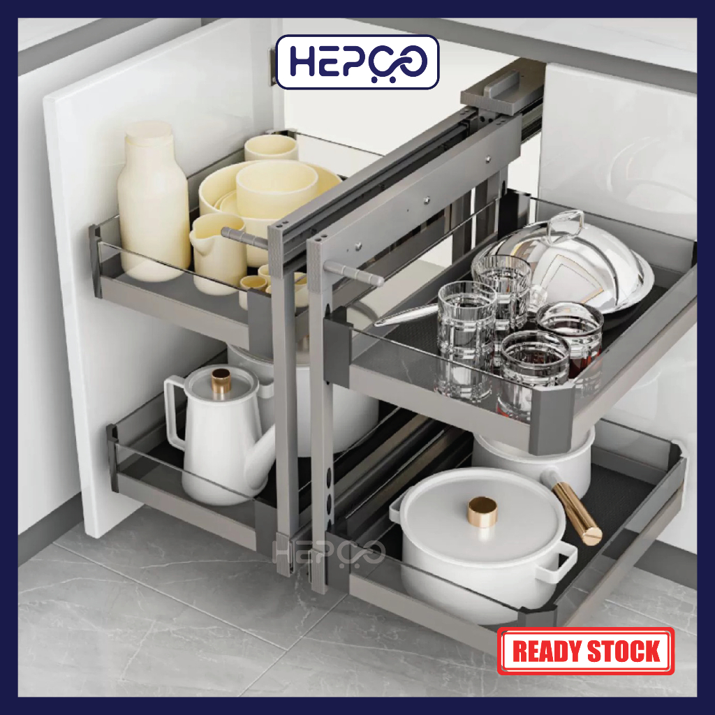 KITCHEN CABINET MAGIC CORNER Pull Out Blind Corner 4 Shelf Kitchen