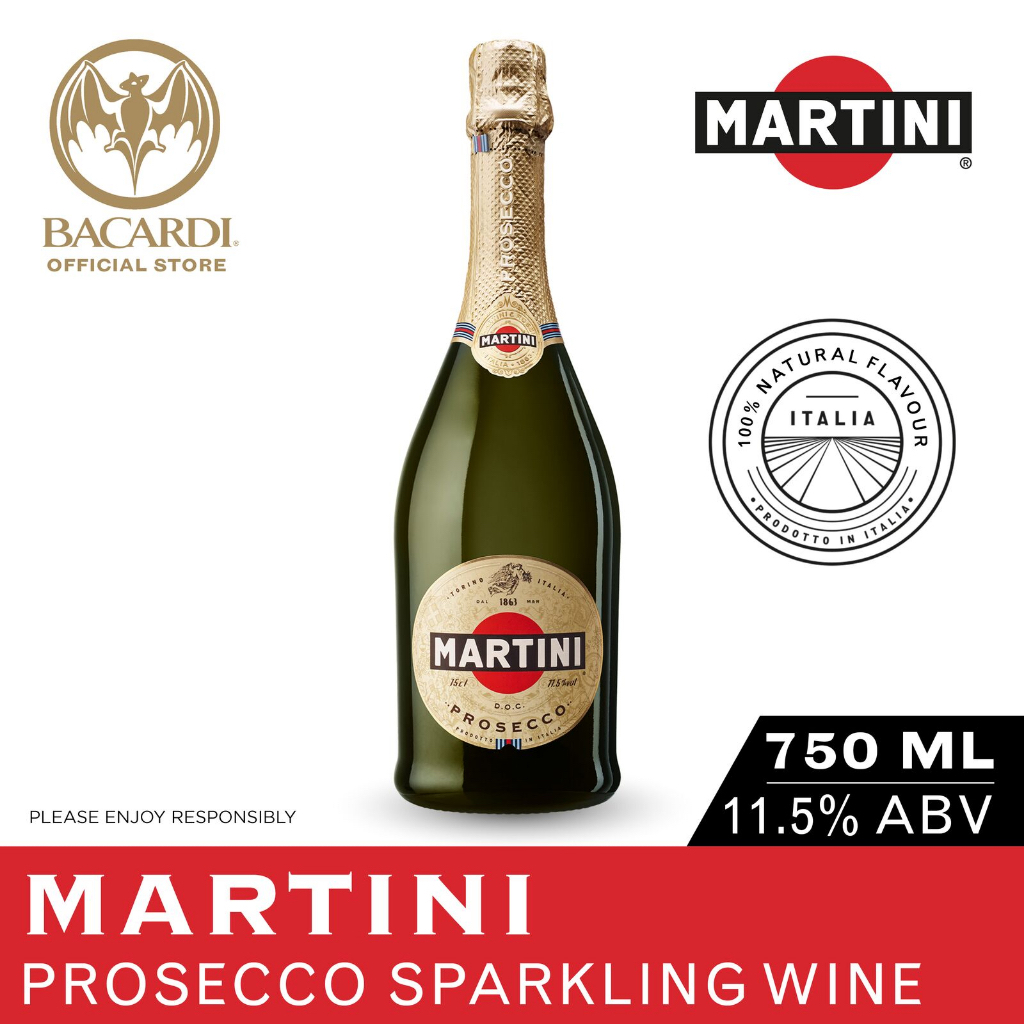 Martini Prosecco Sparkling Wine 11.5% ABV (75cl/750ml) | Shopee Malaysia