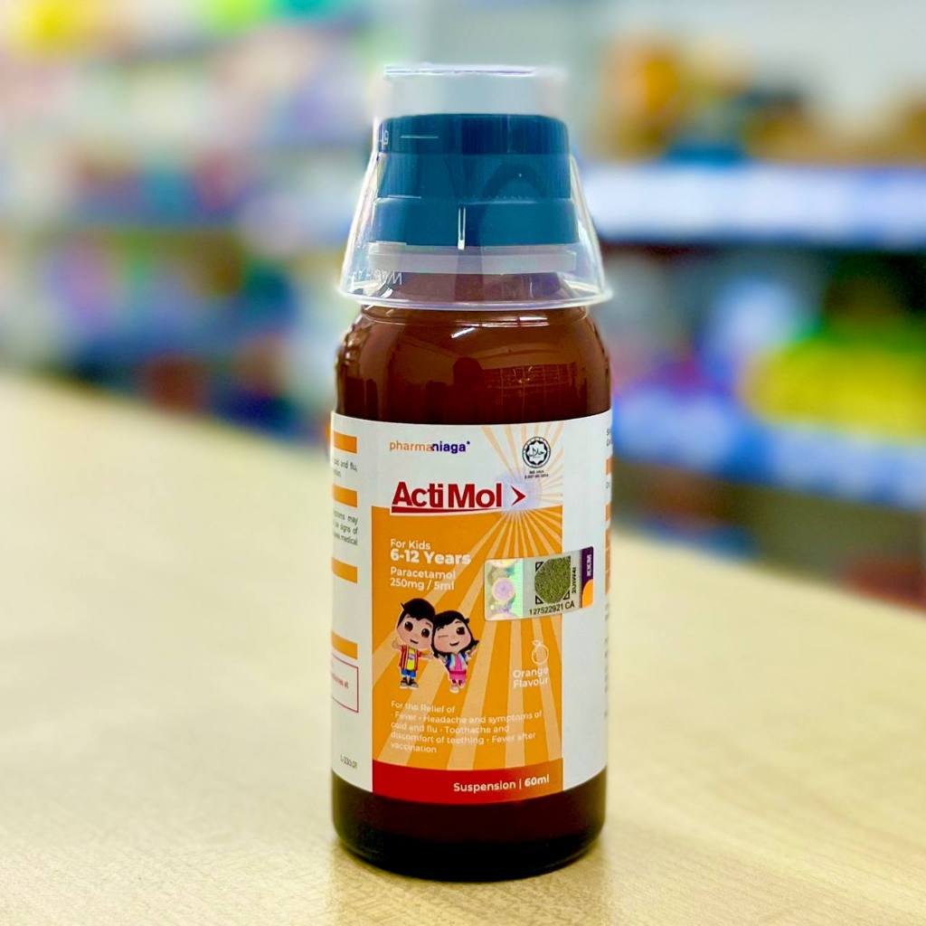 [Halal & KKM Approved] Paracetamol For Kids Actimol Syrup 250mg/5ml ...