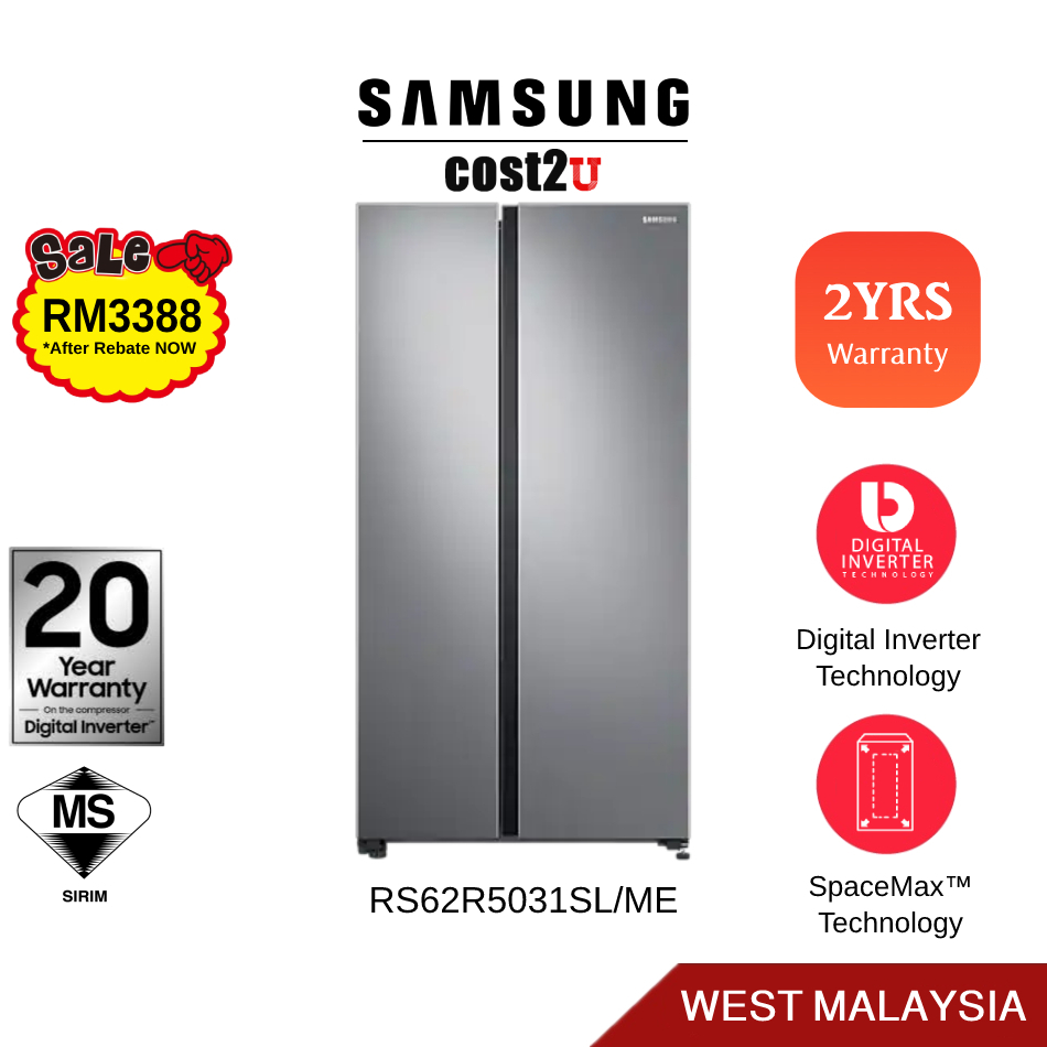 [Metal Cooling] Samsung 680L Inverter Side by Side Refrigerator