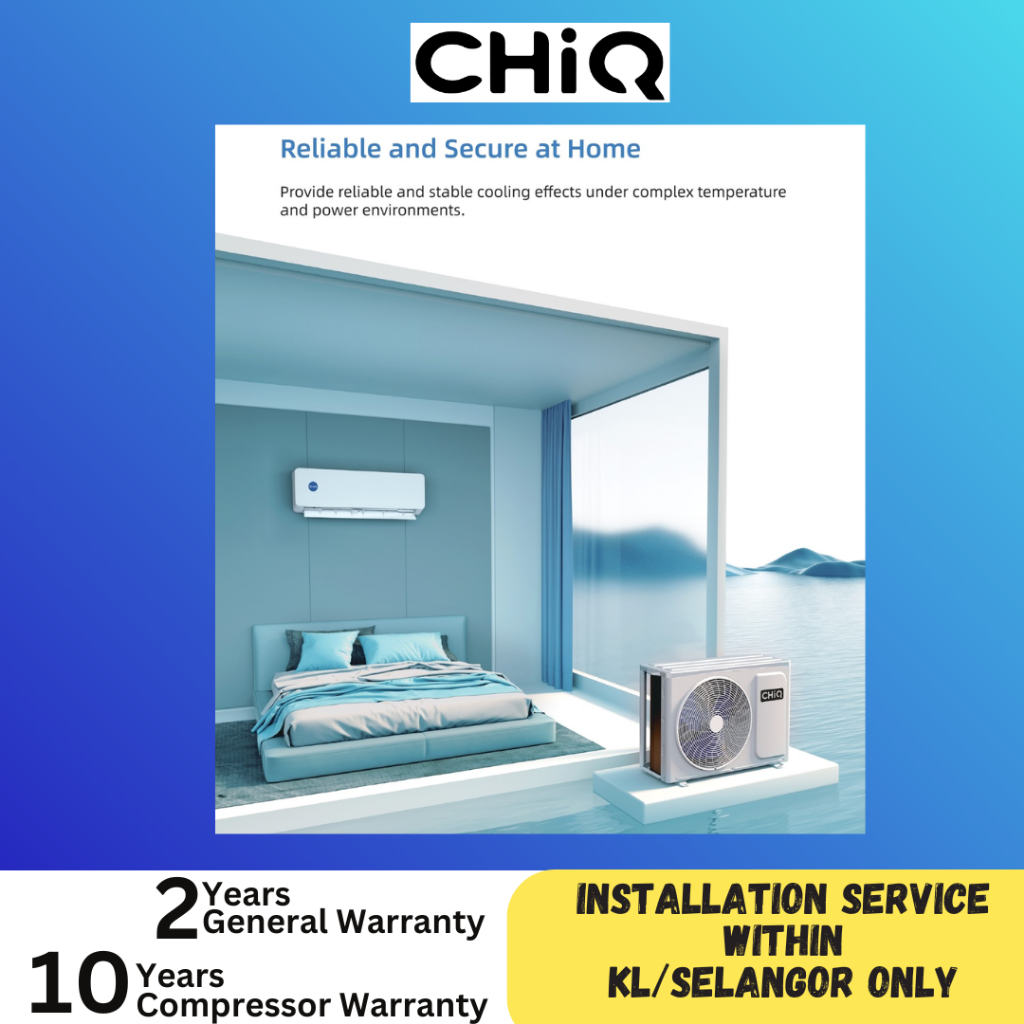 CHIQ Inverter Air Conditioner 1HP 1.5HP 2HP Penghawa Dingin | Shopee ...