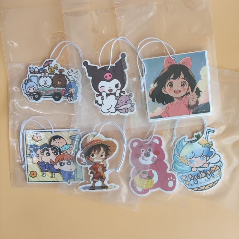 Fragrance AROMA CAR AIR FRESHENER Sailor Moon Hello Kitty Kuromi Croyon ...