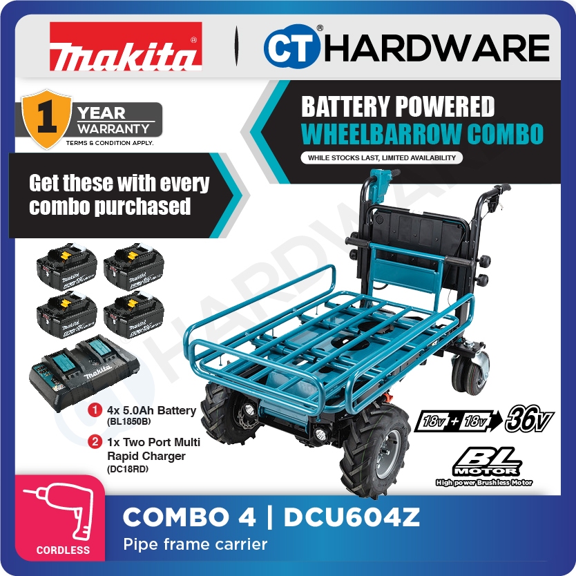 COMBO 4 MAKITA ELECTRIC LIFT TYPE SET FOR DCU604Z | 36V BATTERY POWERD ...