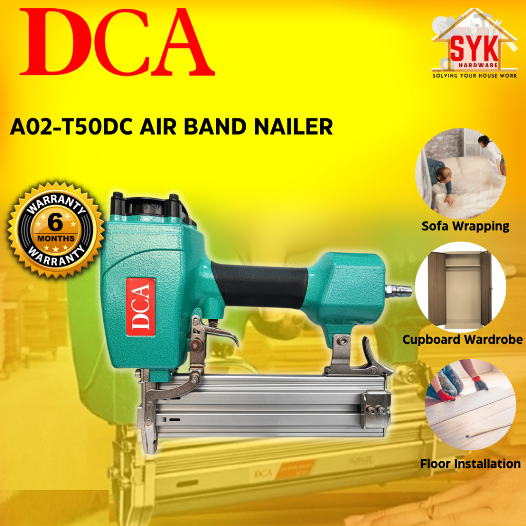 SYK DCA A02-T50DC Air Band Nailer Stapler Gun Pneumatic Sofa Wood ...