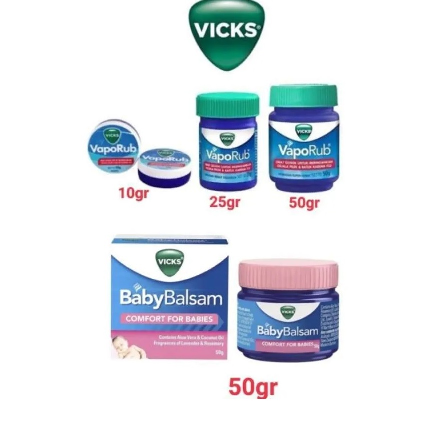 Vicks Vaporub/ Baby Balsam 10g/25g/50g Shopee Malaysia