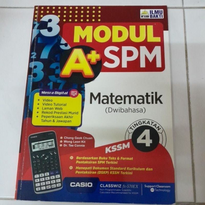 MODUL A+ MATEMATIK SPM DWIBAHASA TINGKATAN 4 KSSM | Shopee Malaysia