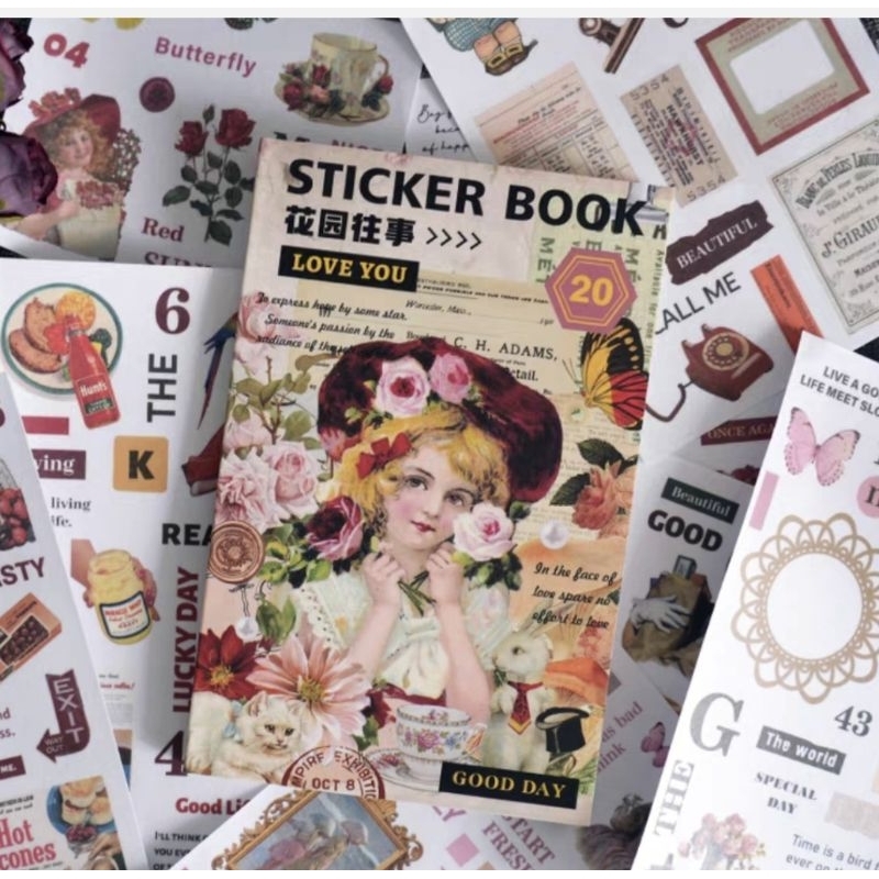 Stickers book collection Retro journal stickers collection Junk journal ...