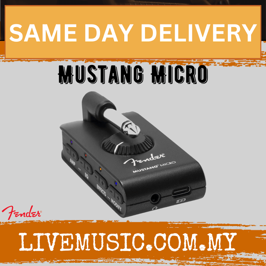 fender mustang micro guitar headphone amp black