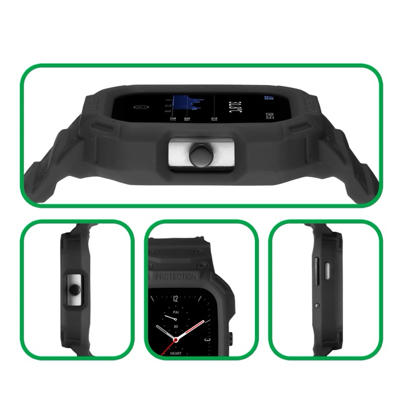 Armor Strap For Amazfit GTS4 GTS3 GTS2 GTS Strap + Case Armor Integral ...