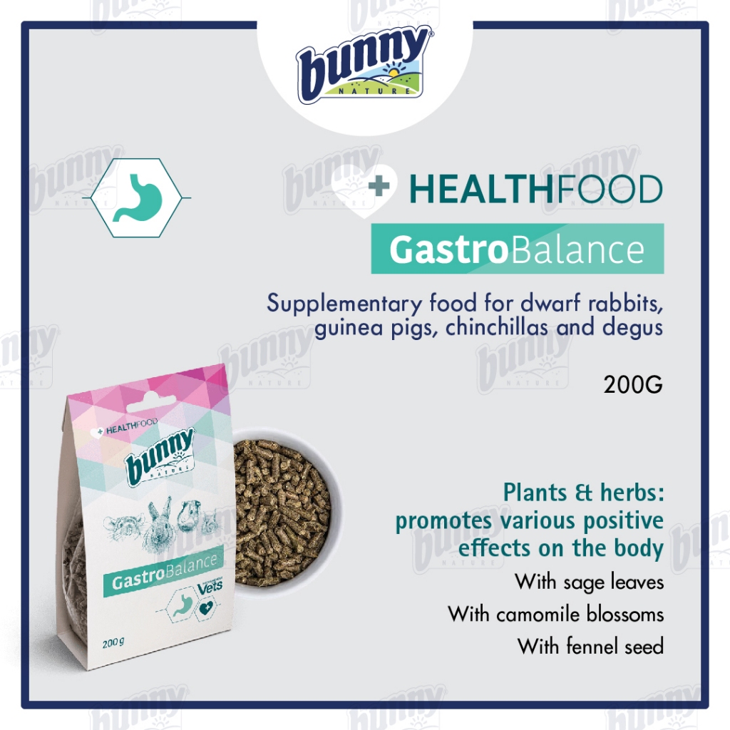 Gallery Detail: 𝐁𝐮𝐧𝐧𝐲𝐍𝐚𝐭𝐮𝐫𝐞 Healthfood Gastrobalance 200G Supplements Rabbits
