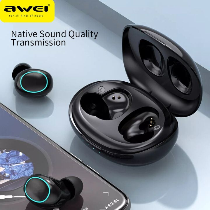 Awei T60(100% Original)Bluetooth 5.1 Earphones TWS Wireless Headphones ...