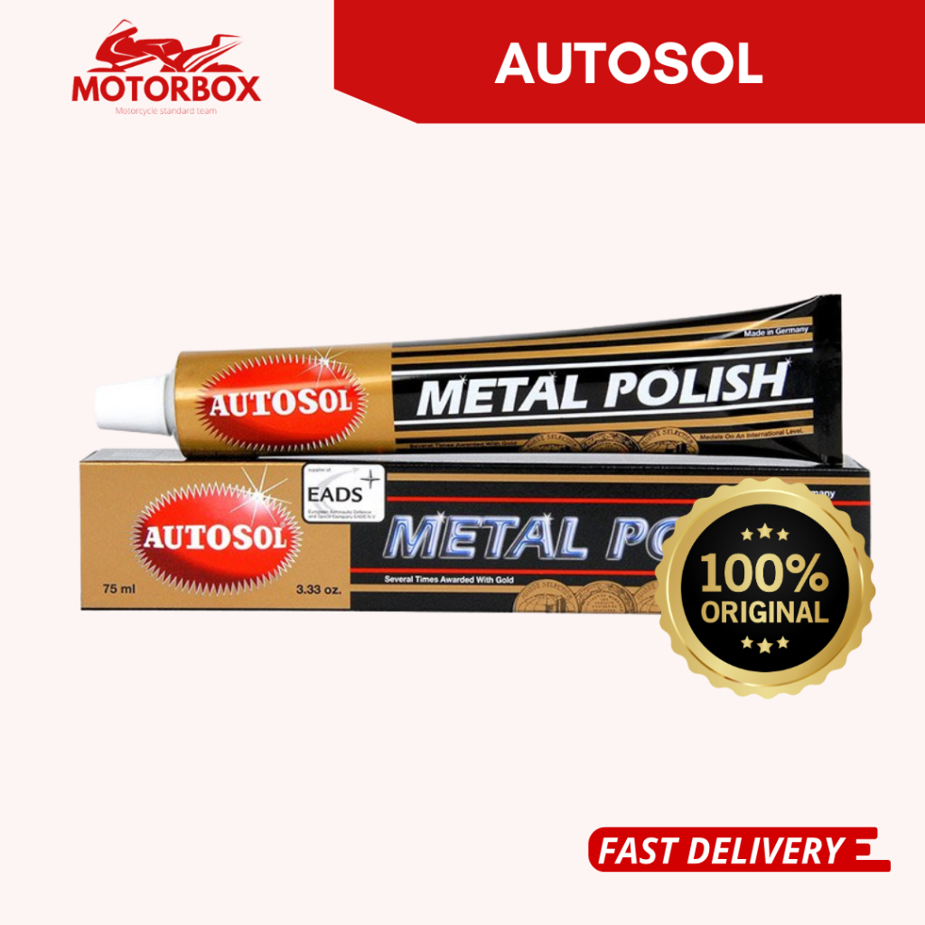 100 AUTOSOL (75ml) METAL POLISH (MADE IN GERMANY) RUST REMOVER METAL