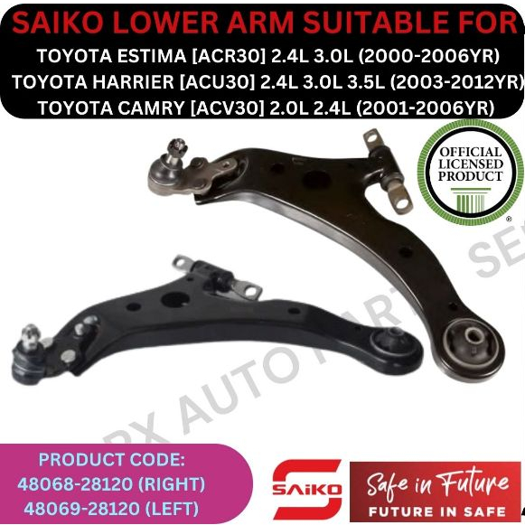 SAIKO GENUINE LOWER ARM (FRONT) FOR TOYOTA HARRIER [ACU30] '03-13YR ...