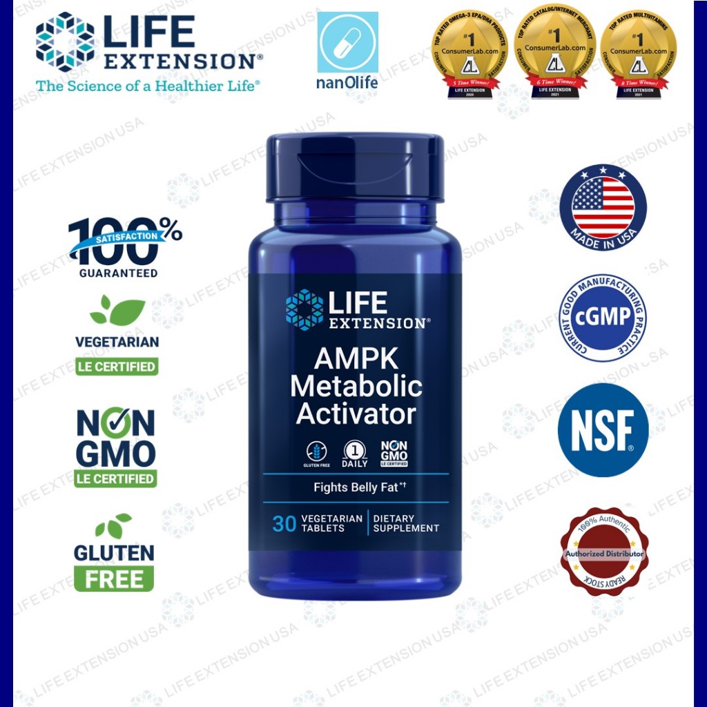 [Life Extension] AMPK Metabolic Activator, Fights Belly Fat, 30 tablets