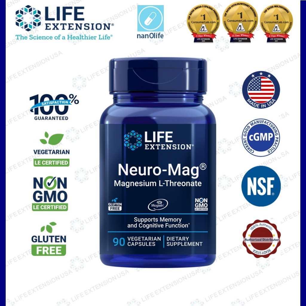 [Life Extension] Neuro-Mag Magnesium L-Threonate, EXP:03/27, 90 ...