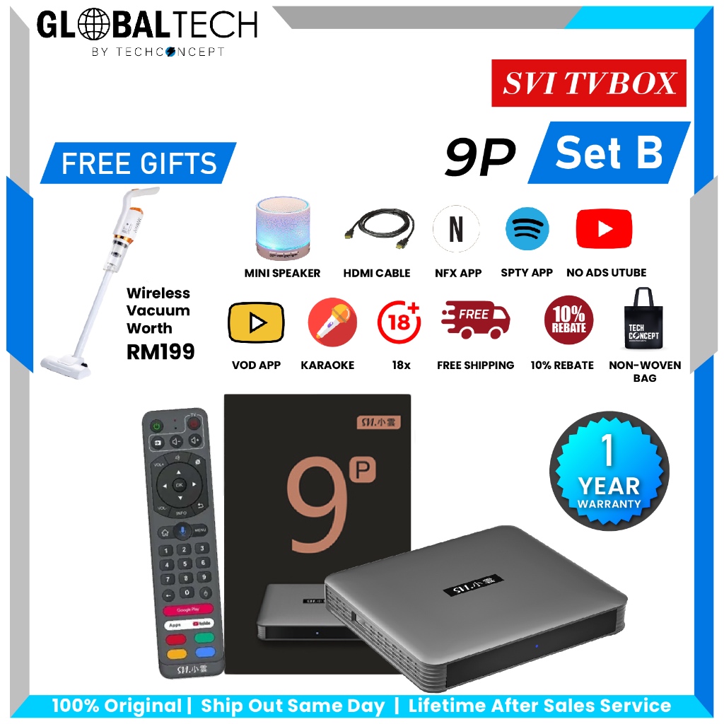 【SVl 9S/9P + RING】🔥W/ Free Gifts🔥 小云 Android 12 8K Smart TV B0X ...