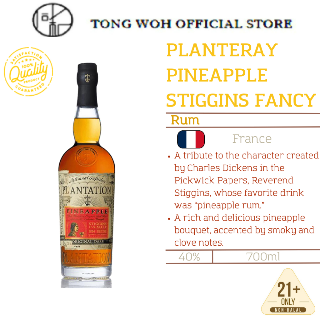 Planteray Award Winning Stiggins' Fancy Pineapple Rum (700ml) | Shopee ...