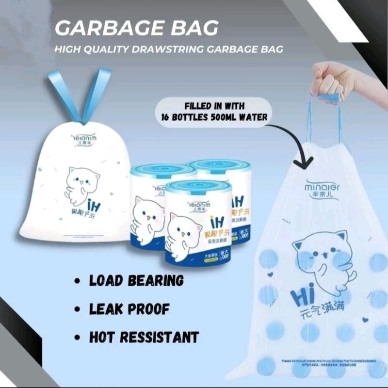 Check out Beg sampah dengan tali pengetat,beg sampah plastik，垃圾袋拉绳收口式 ...