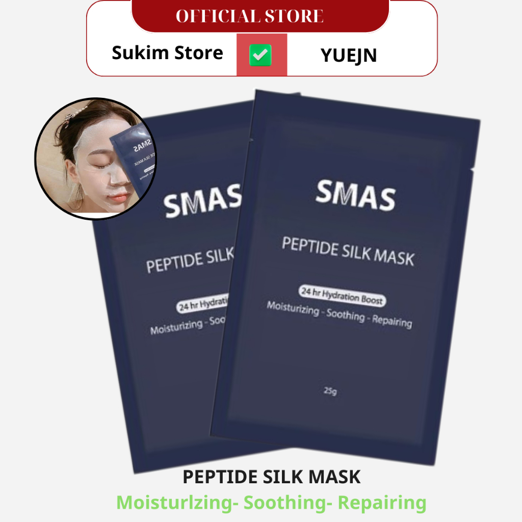 SMAS Peptide Silk Mask 24H Hydration Boost 25g for sensitive and ...