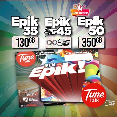 SIMKAD TUNETALK - EPIK - SimKad Unlimited Data & Call All Phone Celcom ...