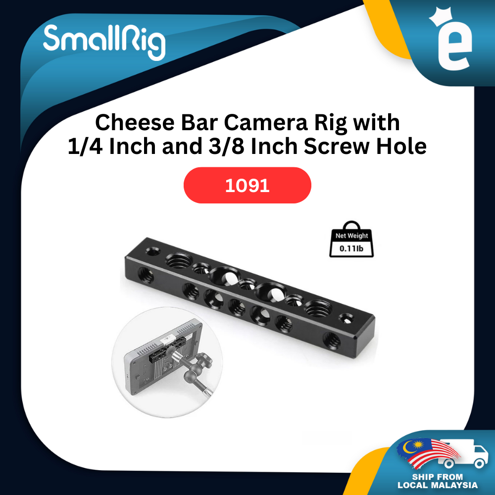 SmallRig Cheese Bar Camera Rig with 1/4 Inch and 3/8 Inch Screw Hole ...