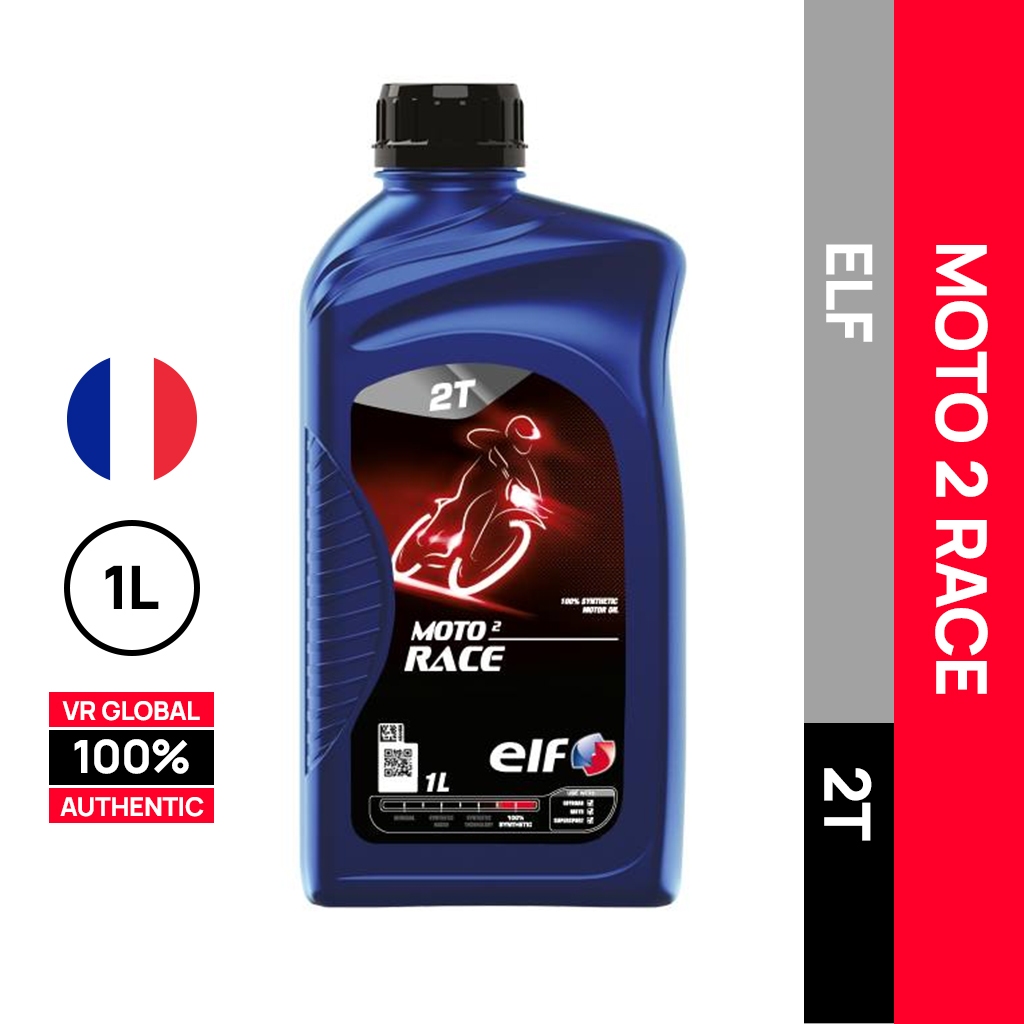 ELF MOTO 2 RACE 2T FULLY SYNTHETIC ENGINE OIL 1L (2 STROKE MINYAK HITAM ...