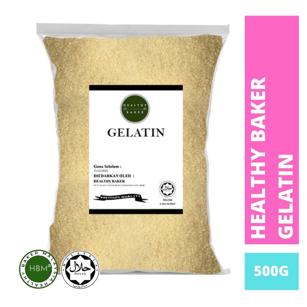 Gelatin / Halal 500g / 1kg / Repack / Gelatin Powder / Serbuk Gelatin