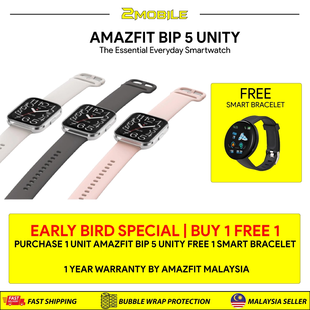 (MY) Amazfit Bip 5 Unity Smart Watch (70+ Apps & Games, Fitness ...
