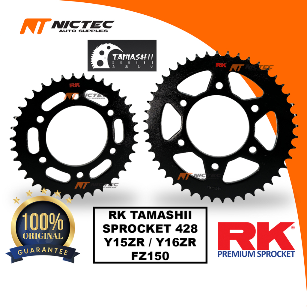 RK TAMASHII SPROCKET 428 Y15ZR Y16ZR FZ150 RK PREMIUM SPROCKET JAPAN ...
