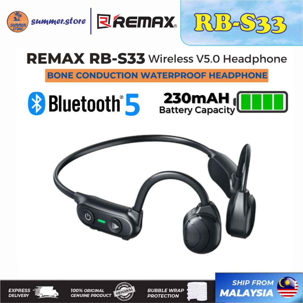 Remax RB-S33 Bone Conduction Air Conduction Bluetooth Headphones RB-S8 ...