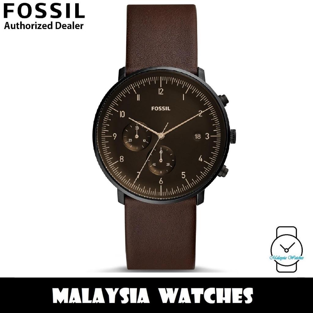 OFFICIAL WARRANTY Fossil Men s FS5485 Chase Timer Chronograph Whisky Leather Watch Shopee Malaysia