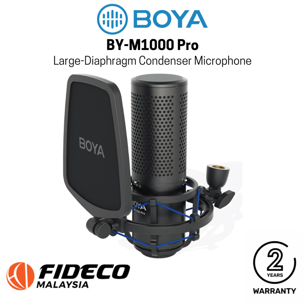 BOYA BY-M1000 Pro Large-Diaphragm Condenser Microphone | Shopee Malaysia