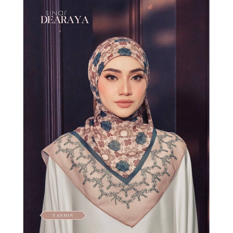 Tudung Deara SINAR DEARAYA 2024 printed code YASMIN | Shopee Malaysia