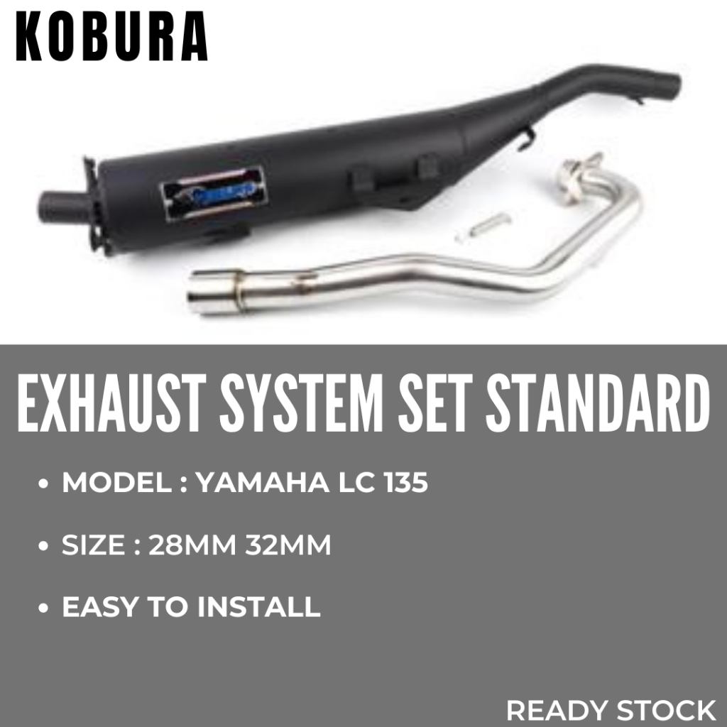Yamaha LC135 28MM 32MM Kobura Exhaust System Set Standard Open Exhaust ...