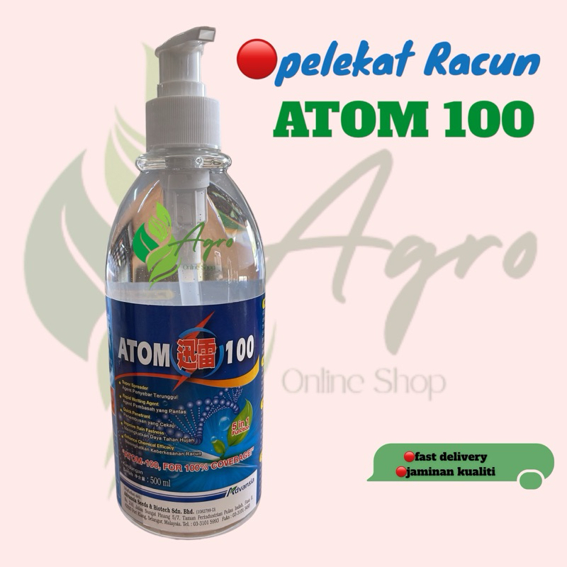 Atom 100 500 ML Agen Pelekat Dan Pembasah Foliar Adjuvant Surfactant ...