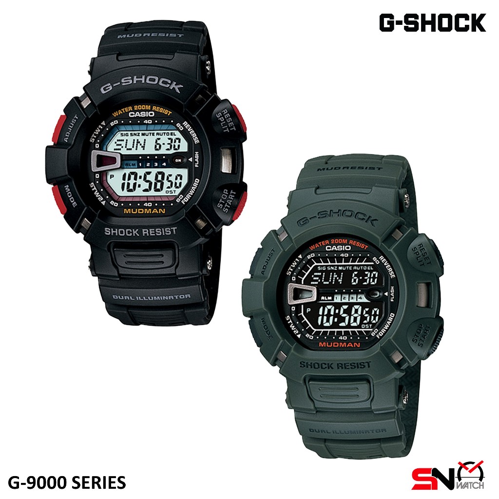 Casio G Shock G 9000 MUDMAN Series Digital Resin Band Men Sports Watch Jam Tangan Lelaki Shopee Malaysia