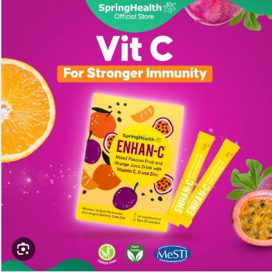 SPRINGHEALTH ENHAN-C 20S(Mixed Passion Fruit and Orange Juice) | Shopee ...