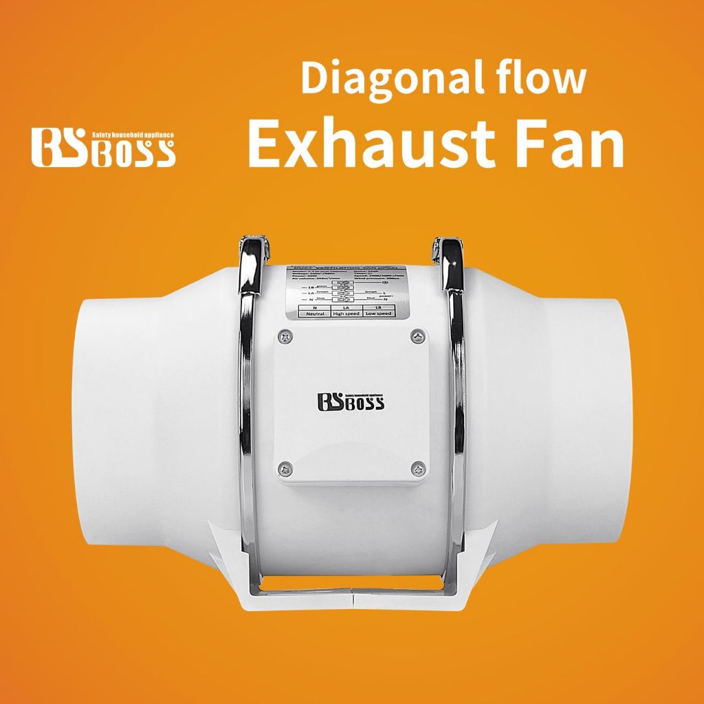 BSBOSS Exhaust Diagonal Flow Pressurized Fan Bedroom Living Room Toilet ...