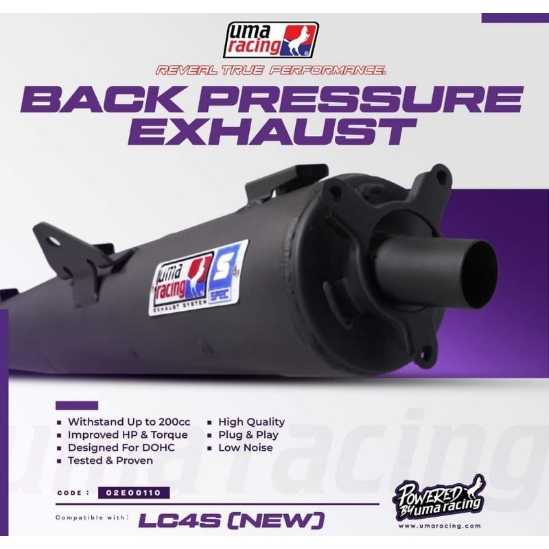 Uma Exhaust Back Pressure 100% Original Y15 LCv2 Lcv6 Lc5s Rs150 VF3i ...
